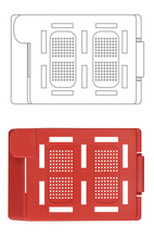 Charger l'image dans la galerie, Cassettes d'inclusion double cavité pour biopsies, en pile / 1000 (printer laser)