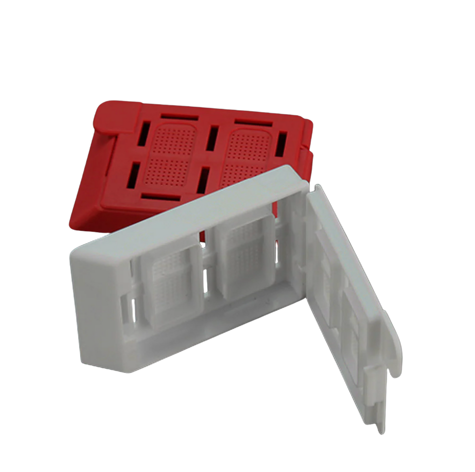 Cassettes d'inclusion double cavité pour biopsies, en pile / 1000 (printer laser)
