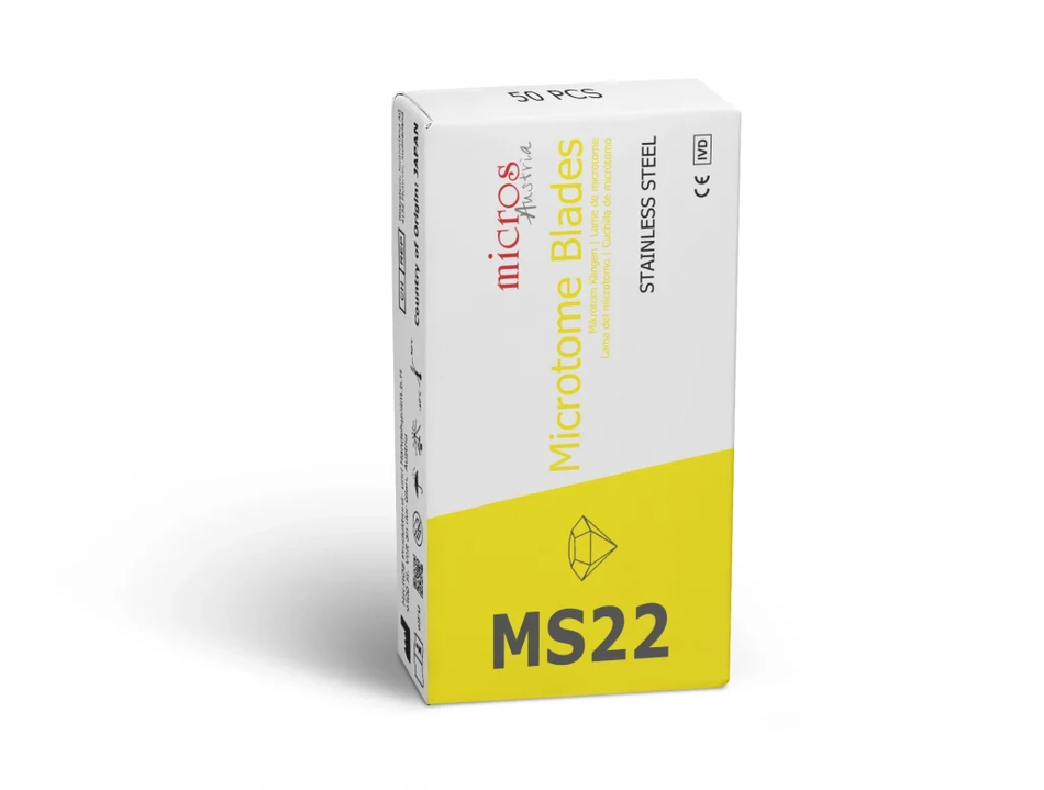 Lames pour microtome MS22 profil bas — tissus mous (boîte de 50)