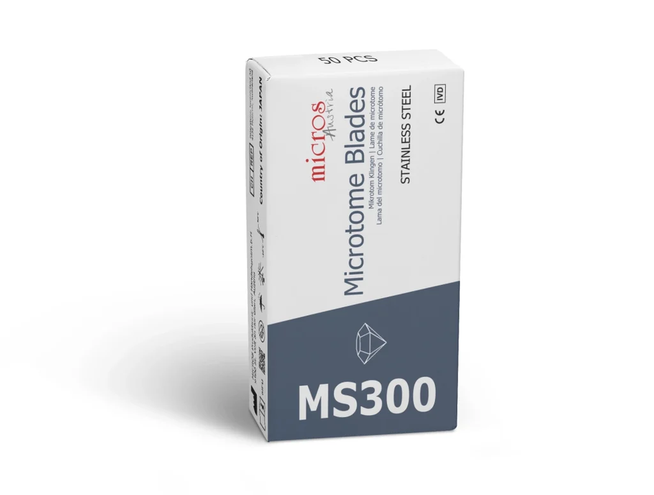 Lames pour microtome MS300 profil bas — os et tissus durs (boîte de 50)