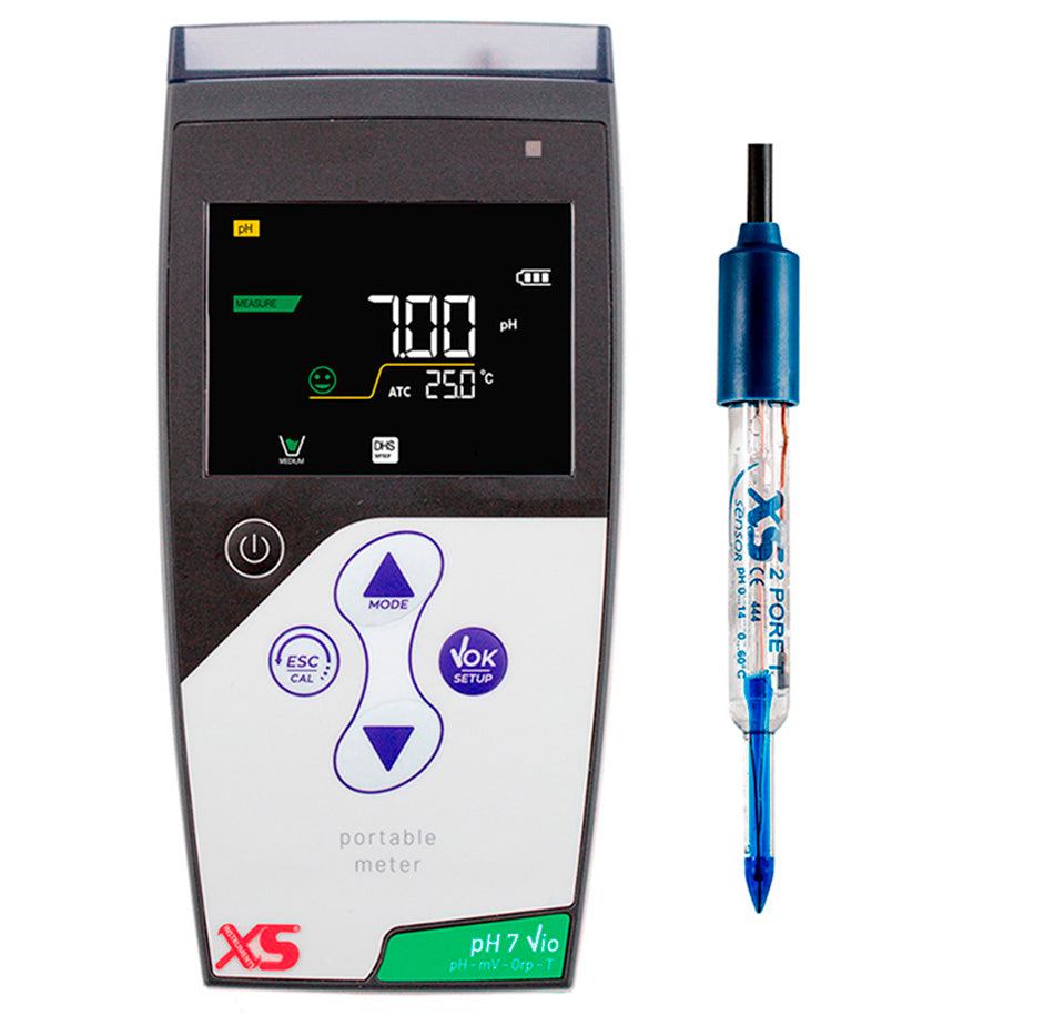 pH mètre portable pH 7 Vio "Food" avec électrode de pénétration 2 pore T Standard ou DHS