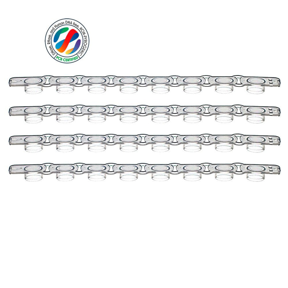 Barrettes de bouchons pour microtubes 0,2ml pour PCR / 125