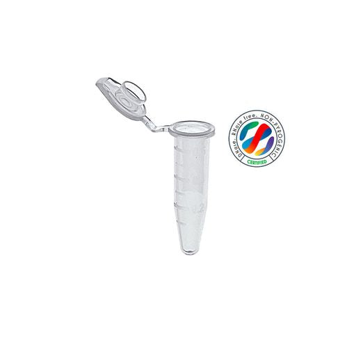 Microtube fond conique 0,5ml, transparent avec graduations, 18000xg, non stérile / 1000