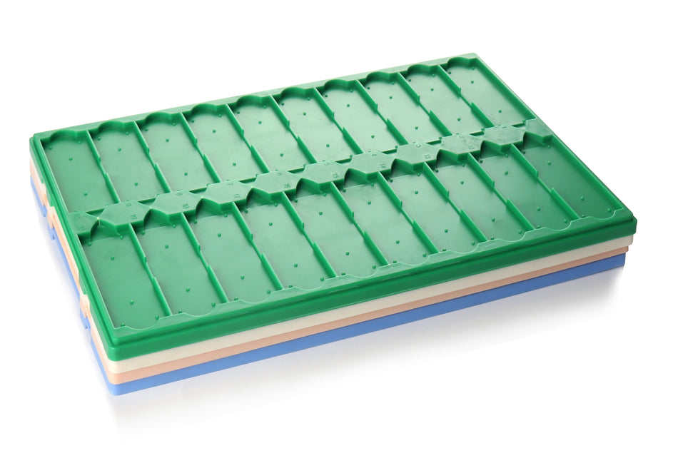 Plateau pour 20 lames de microscope, en PS, sans couvercle